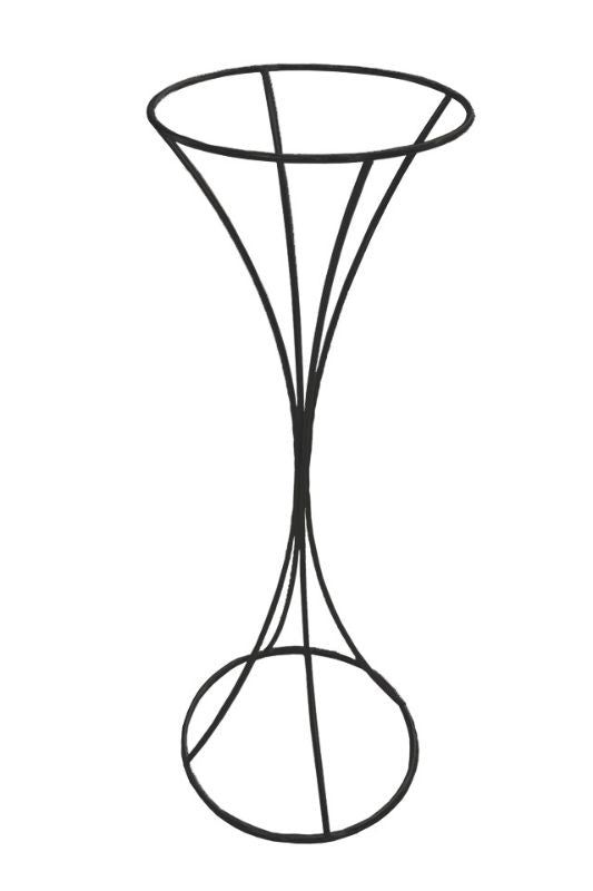 Set of 5 white waisted wire table frames, 70cm high, perfect for stylish dining or cafe decor.