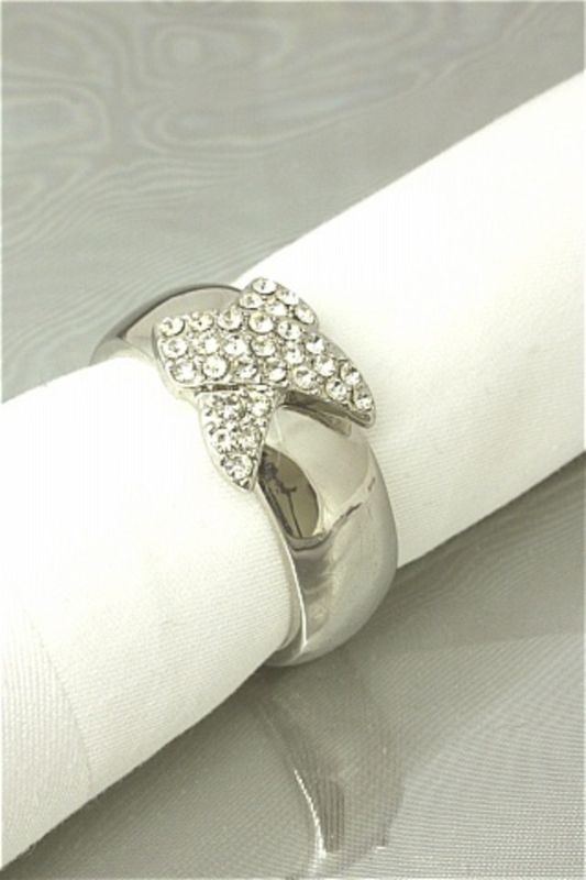 Stylish silver napkin rings in a set of 12, ideal for enhancing table decor for any occasion.