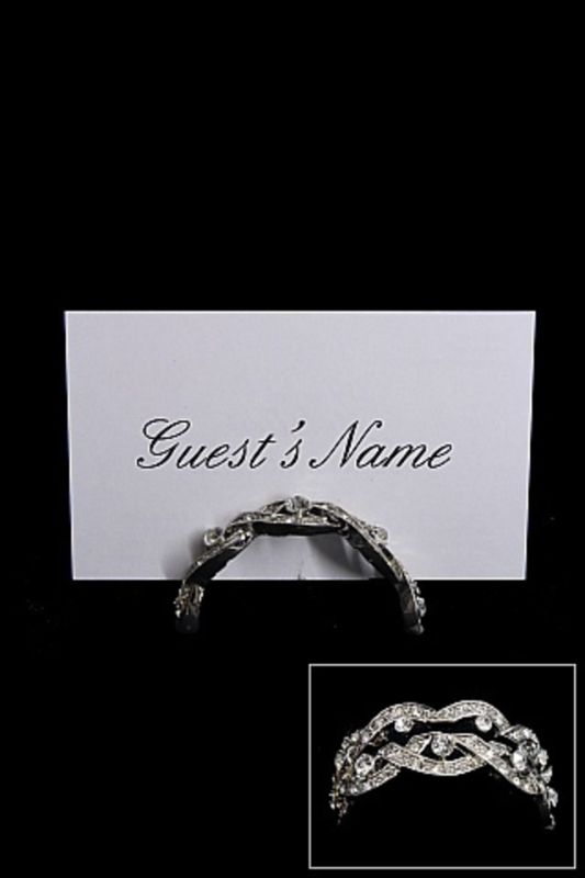 Elegant silver 'Plait' name card holders set of 18, featuring a unique plaited design for stylish organization.