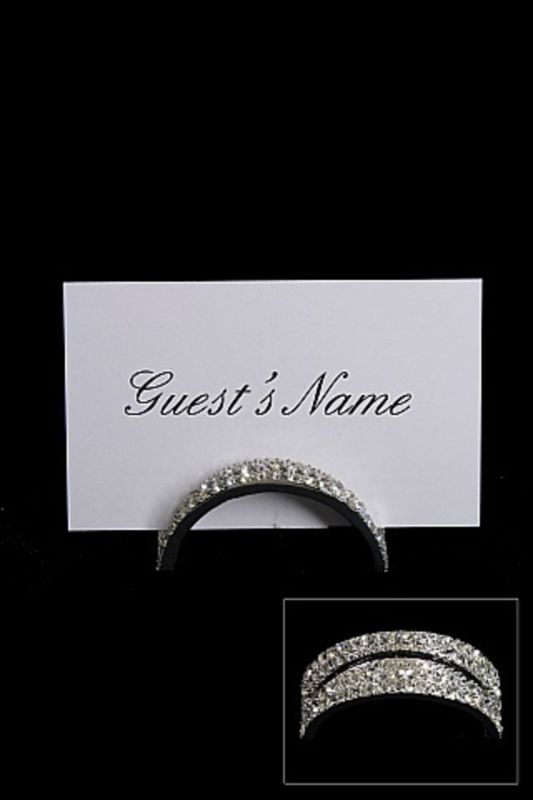 Set of 24 silver name card holders with 5 rows, perfect for organizing business cards in a stylish and compact design.