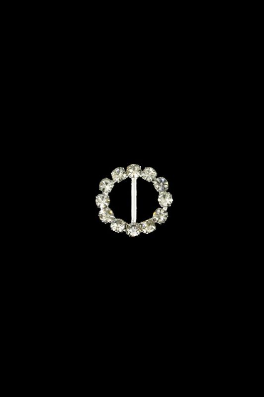 Silver decorative micro round buckles, 16mm set of 50, perfect for enhancing jewelry and DIY projects.
