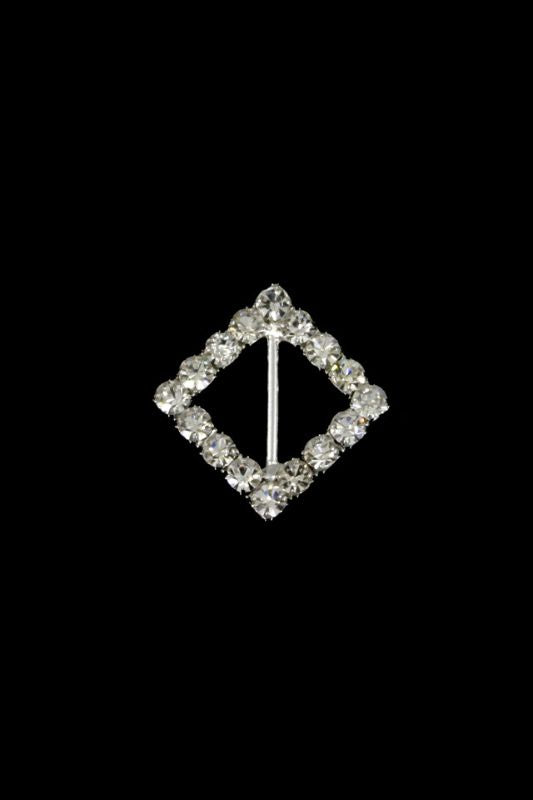 Set of 40 shiny silver decorative mini diamond buckles, ideal for enhancing crafts and DIY projects.