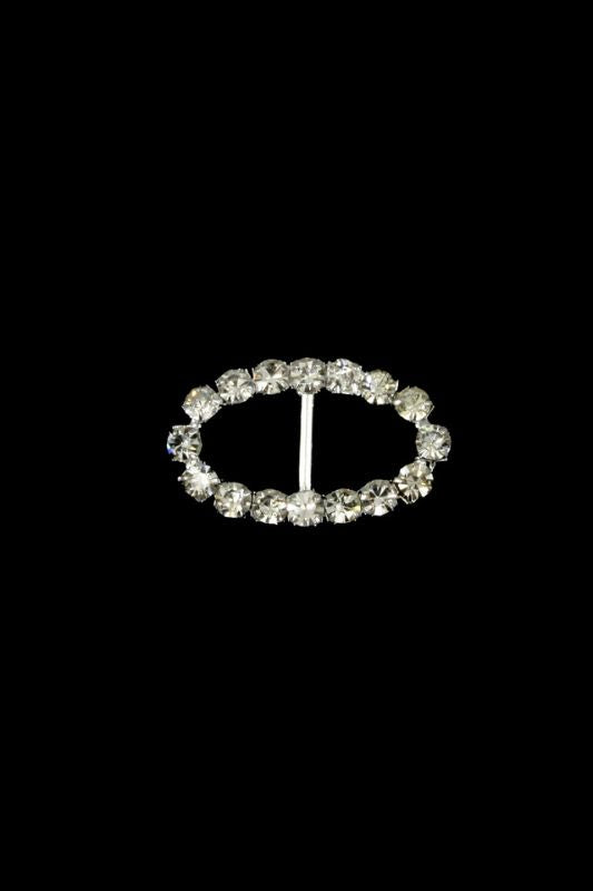 Set of 40 silver micro oval buckles, each 17x27mm, perfect for adding elegance to crafting projects and DIY designs.
