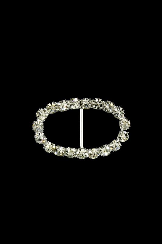 Set of 40 silver decorative mini oval buckles, measuring 22 x 35mm, ideal for crafting and DIY projects.