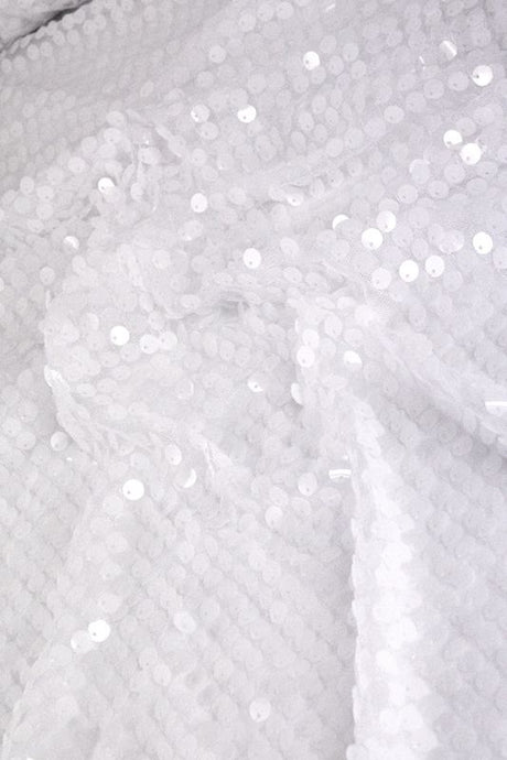 Sequin backdrop fabric in elegant Pearl, perfect for glamorous events; set of 20 rolls, 130cm x 20m each.