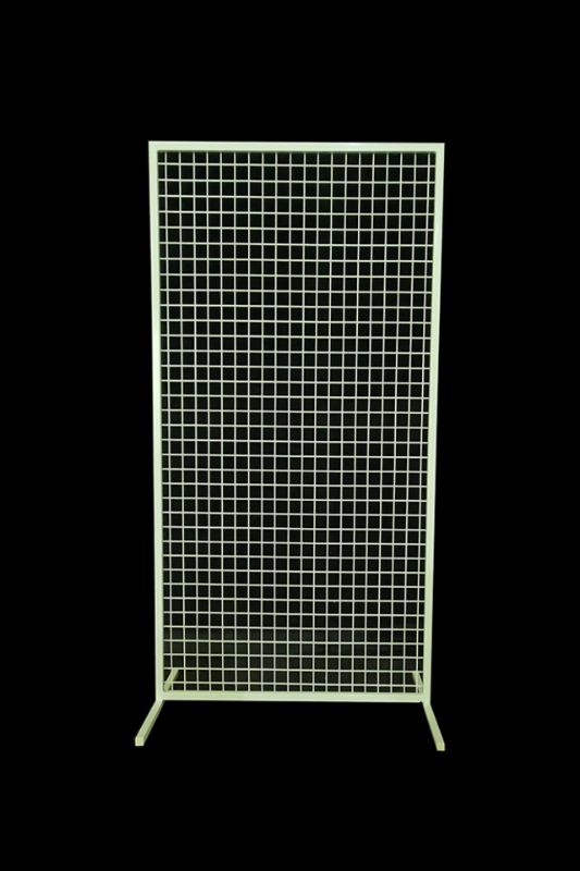 Medium square white mesh frame backdrop, 80cm wide by 150cm high, ideal for events, photo displays, and floral arrangements.
