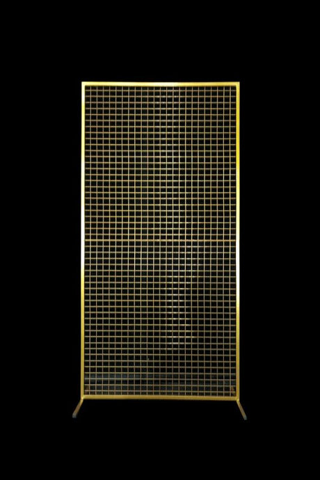 Elegant gold medium square mesh frame backdrop, perfect for events like weddings and corporate gatherings, measuring 80cmW x 150cmH.