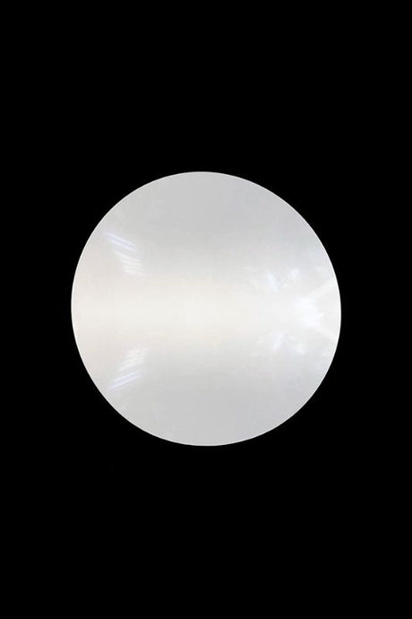 Set of 4 lightweight white acrylic backdrop discs, 400mm diameter, ideal for event decoration and personalization.