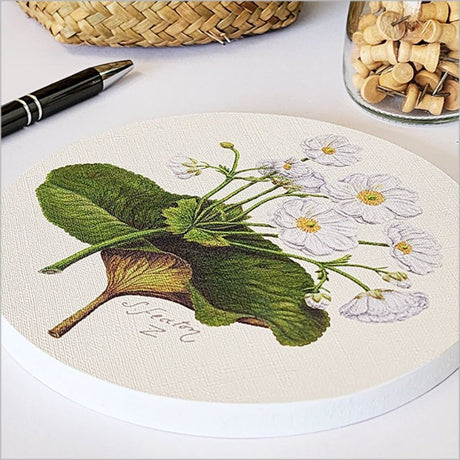 Canvas wall art featuring a vibrant mountain lily design, measuring 15cm in diameter, perfect for any decor.