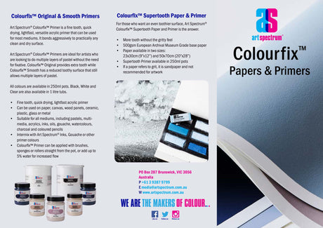 AS C/FIX SMTH PRIMER 250ML in Rose Grey, a versatile primer for pastels and various art mediums, ensuring smooth layering.