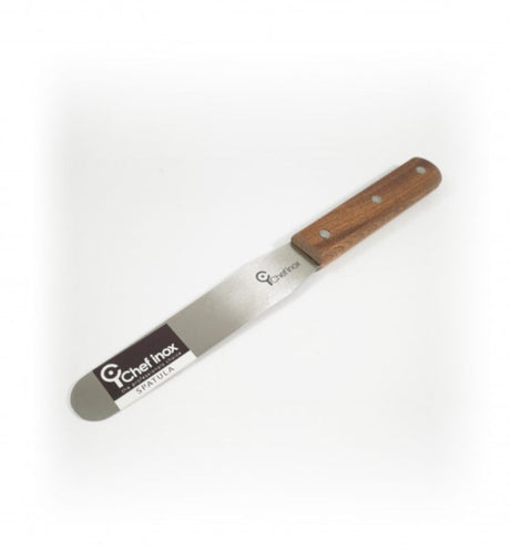 Premium Chef Inox stainless steel spatula (100X19mm) for flipping and serving, featuring ergonomic handle and elegant design.