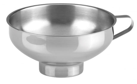 Chef Inox 18/10 stainless steel jam funnel with 55mm opening for mess-free bottling of jams, oils, and sauces.