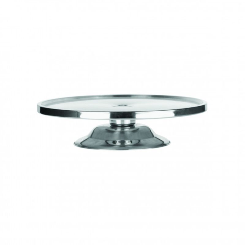 Stainless steel Chef Inox cake stand, 300x75mm, perfect for elegant dessert presentation and easy maintenance.