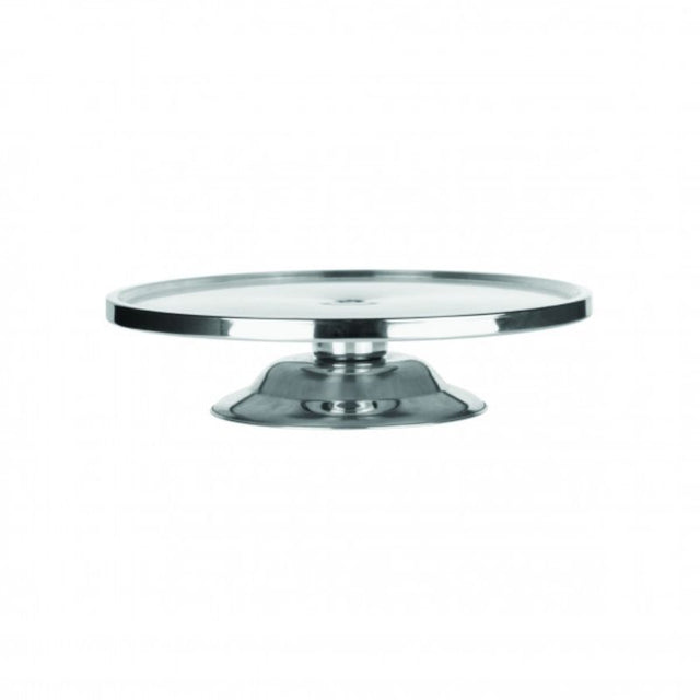 Stainless steel Chef Inox cake stand, 300x75mm, perfect for elegant dessert presentation and easy maintenance.