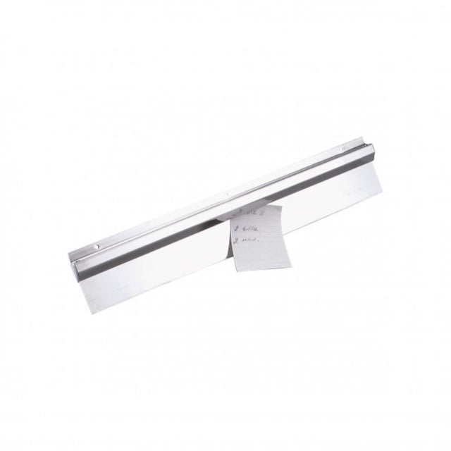 Stainless steel Chef Inox Non Clip Check Holder 750 for organizing kitchen orders, durable and sleek design, space-efficient.