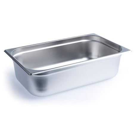 Chef Inox Anti Jam Steam Pan 150mm in stainless steel, ideal for efficient food storage and service in professional kitchens.