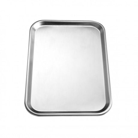 Stainless steel Chef Inox rectangular tray (300x230mm) ideal for versatile cooking, serving, and baking in any kitchen.