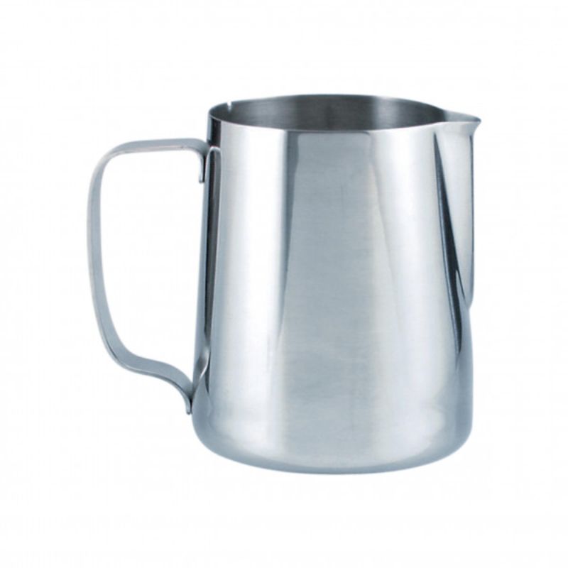 Stainless steel 0.35L Chef Inox Creamer, sleek design ideal for serving milk, cream, sauces, and dressings.