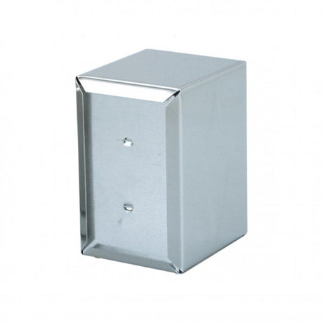 Stylish stainless steel napkin dispenser for restaurants, enhancing cleanliness and efficiency in dining environments.