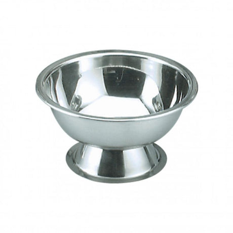 Sleek stainless steel sundae cup by Chef Inox, 170ml, ideal for serving desserts and enhancing presentation.