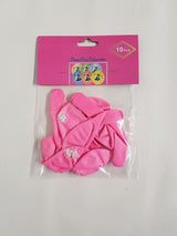 Pack of 10 Fairy Pink balloons, 30cm, perfect for kids' parties and celebrations, durable for helium or air.