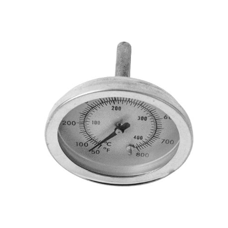 Kiwi Sizzler Smoker Temp Gauge with stainless steel body and easy-to-read dial for precise temperature readings from 100°F to 300°F.