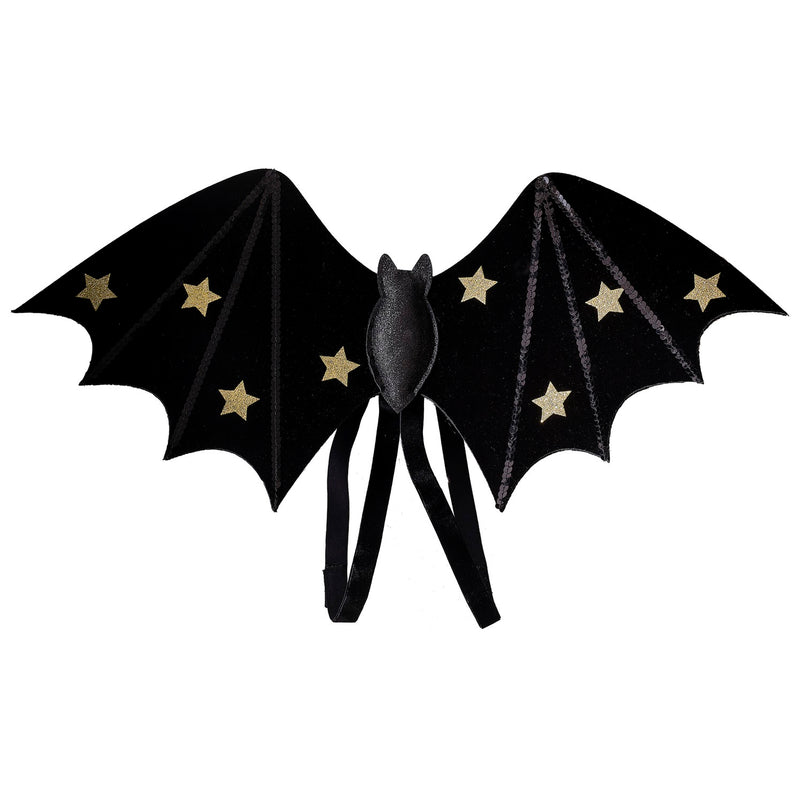 Fancy Dress Wings - Black & Gold Bat