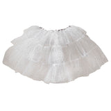 Fairy princess costume tutu in white tulle with silver sparkle, perfect for ages 5-7 for imaginative play and dressing up.