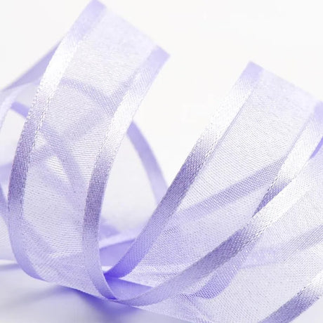 Baby blue organdy satin edge ribbon, 23mm x 20m, perfect for elegant crafting, decorations, and gift wrapping.