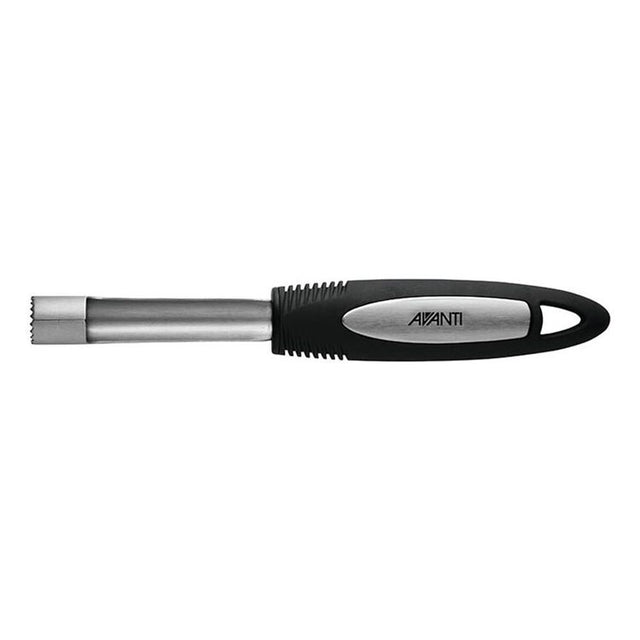 Avanti Ultra Grip Corer with ergonomic soft grip, stainless steel design for effortless fruit coring and easy storage.