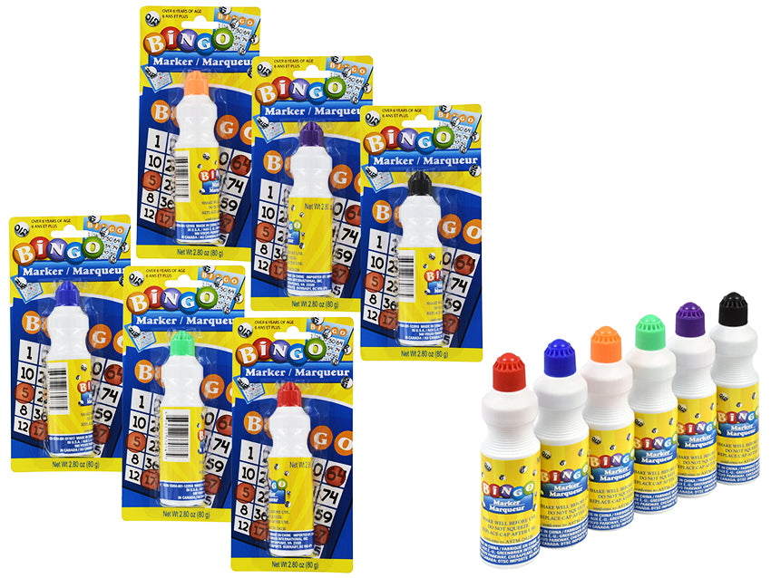 Vibrant assorted Bingo Markers in 48 units, perfect for enhancing your bingo experience with ease and fun.