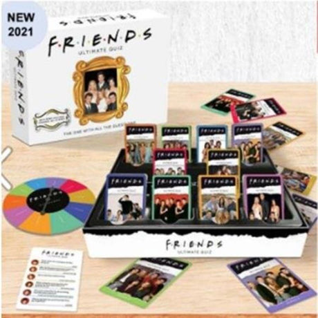 Trivia card game featuring 2400 questions about the beloved sitcom Friends, perfect for fans and game nights.