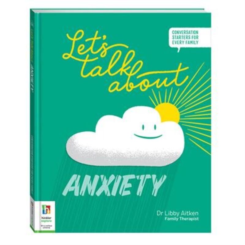 Illustrated book cover of "Let's Talk About Anxiety," fostering open conversations between parents and children about emotions.