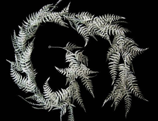 Iridescent 1.8m Silver Fern Glitter Garland, perfect for year-round décor, weddings, and festive celebrations.