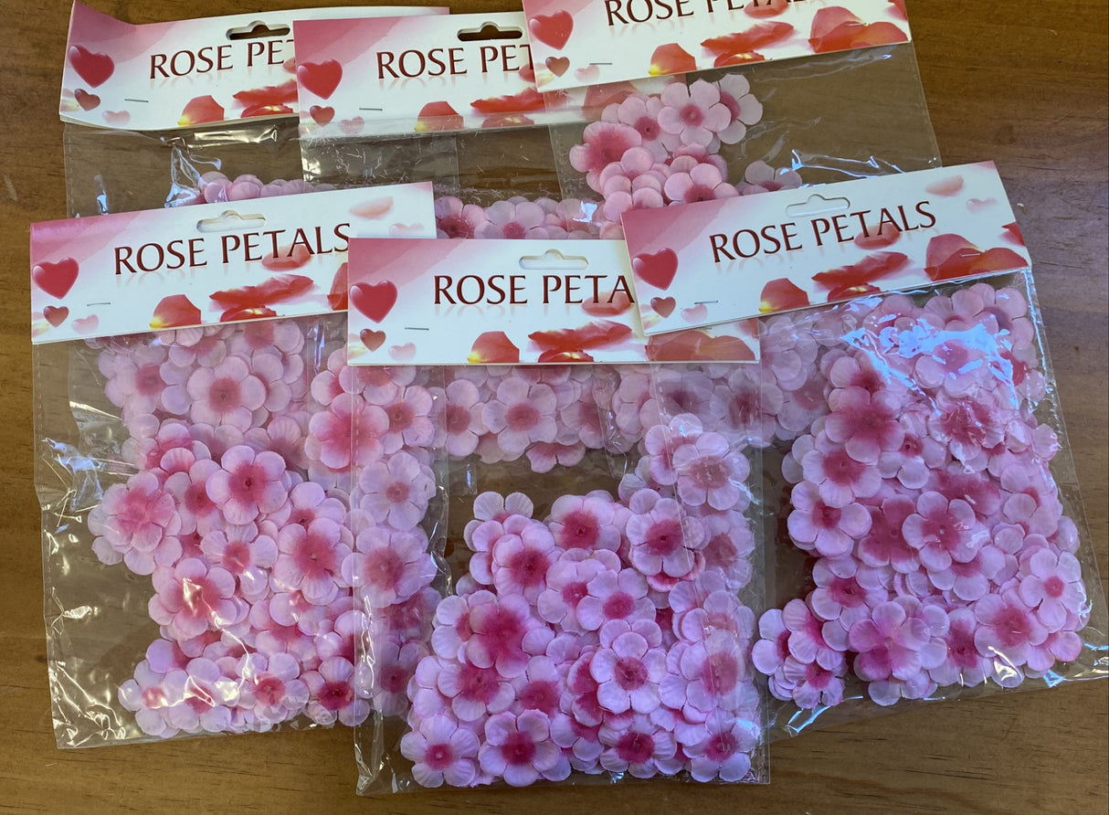 Vibrant dark pink flower petals in 6 packs, perfect for elegant decor and celebrations, now available at clearance price.