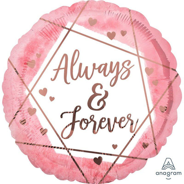 Vibrant 45cm foil balloon featuring a watercolour design, perfect for celebrations of love and togetherness.