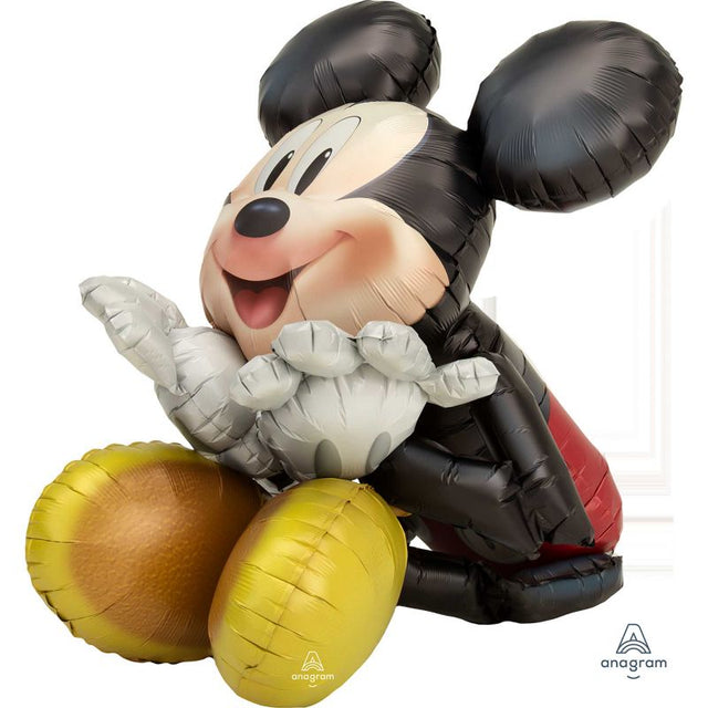 AirWalker Mickey Mouse foil balloon, 73 cm; vibrant colors, self-sealing, perfect for Disney-themed parties and celebrations.