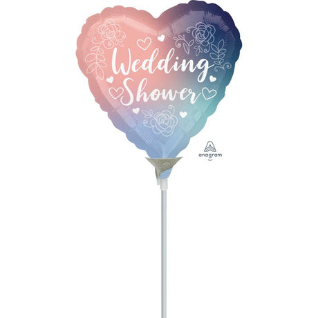 Elegant 22cm foil balloon featuring intricate lace design, perfect for bridal showers and weddings. Ideal for stylish decorations.