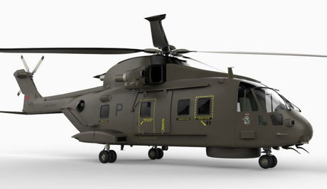1/100 scale model of Augusta Westland EH 101 helicopter kit, crafted from high-quality plastic for aviation enthusiasts.