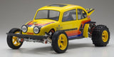 Kyosho 1/10 EP Kit 2WD Beetle Retro RC car features retro style, lightweight design, high-grip tires, and full ball bearings for smooth racing.