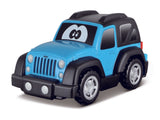 Colorful free-wheel Jeep toy set designed for toddlers to enhance imaginative play and fine motor skills.