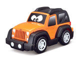 Colorful free-wheel Jeep toy set for toddlers, promoting imaginative play and fine motor skill development.