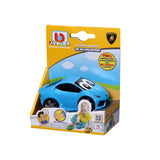 Vibrant BB Junior Lamborghini Huracan toy car designed for toddlers, promoting imaginative play and fine motor skill development.