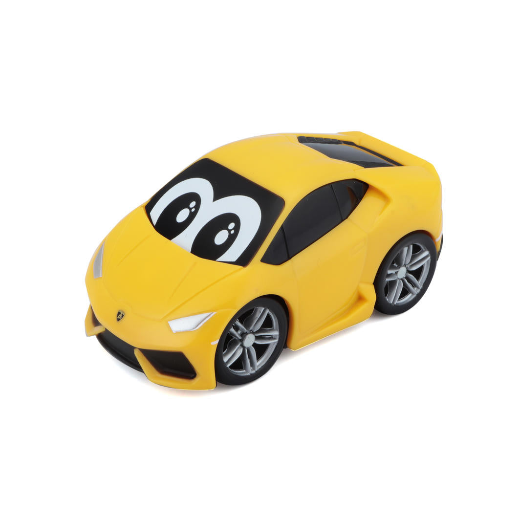 Vibrant free-wheel Lamborghini Huracan toy for toddlers, designed to inspire imaginative play and develop fine motor skills.