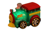 Colorful push toy train with glowing body and sound effects, designed for toddlers to spark imagination and develop skills.