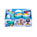 BB Junior: Splash 'N Play Jr Captains Gift Set featuring a submarine projector, twist boat, and spraying tugboat for fun water play.