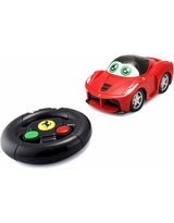 Remote control Ferrari toy car for kids, featuring intuitive controls, lights, and sounds for imaginative play.