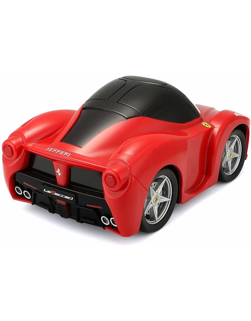 BB Junior RC Laferrari for kids, featuring controls for easy maneuvering, realistic sounds, and vibrant Ferrari design.