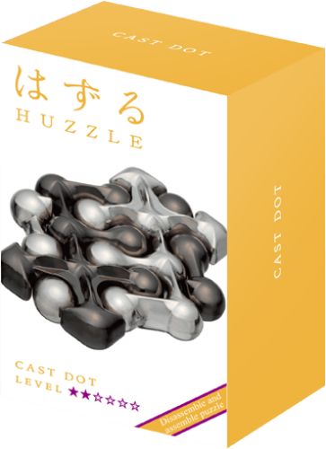 Huzzle Puzzle: Dot (Lv2) features a beautifully designed brain teaser with aligned dots, ideal for engaging problem-solving fun.