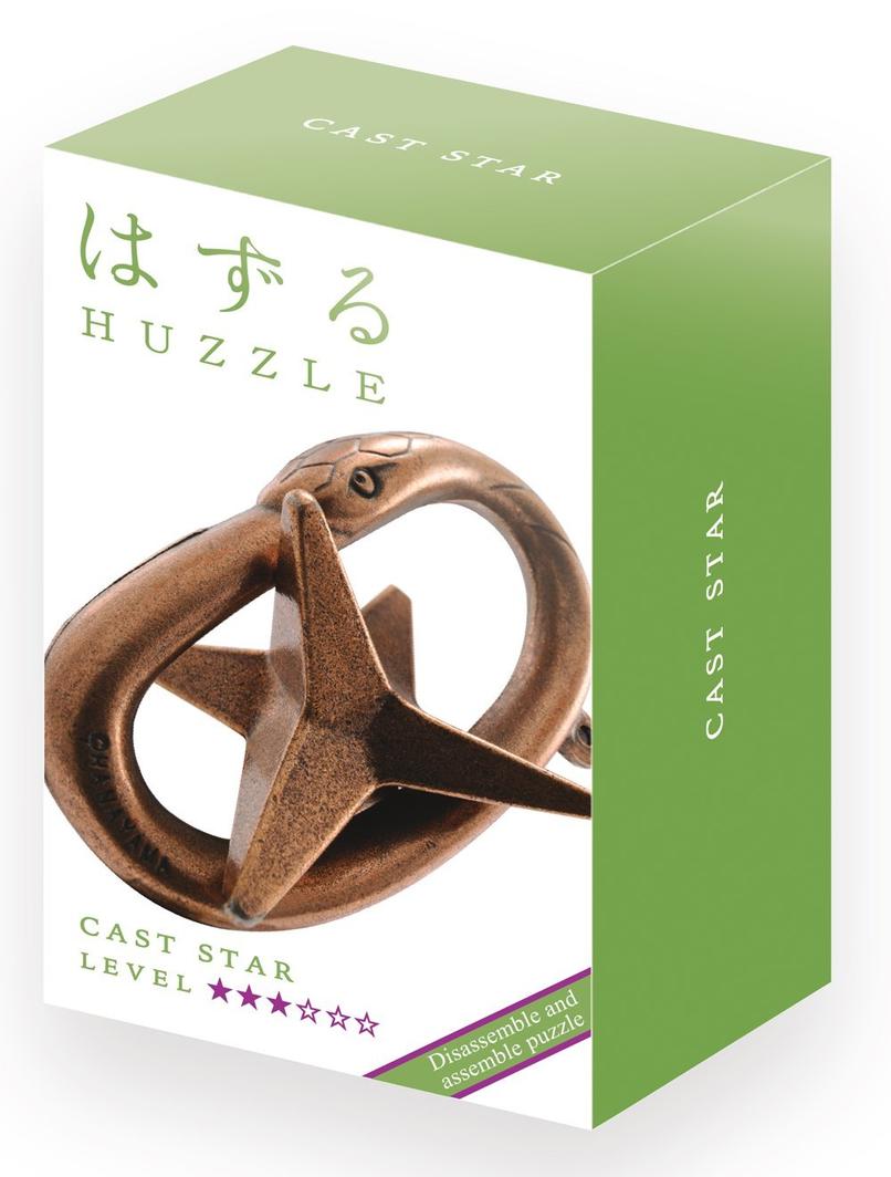 Huzzle Puzzle: Star (Lv3) featuring an intricate cast design, perfect for adults and older kids aged 8 and up.